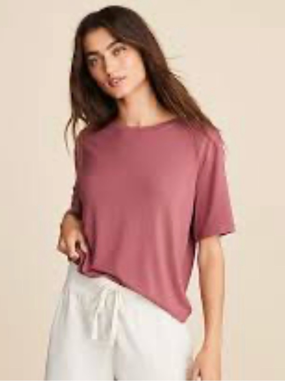 Lou & Grey Essential Modal Tee M Dusty Rose